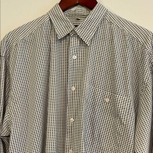 Men's Checkered Shirt - Black and White